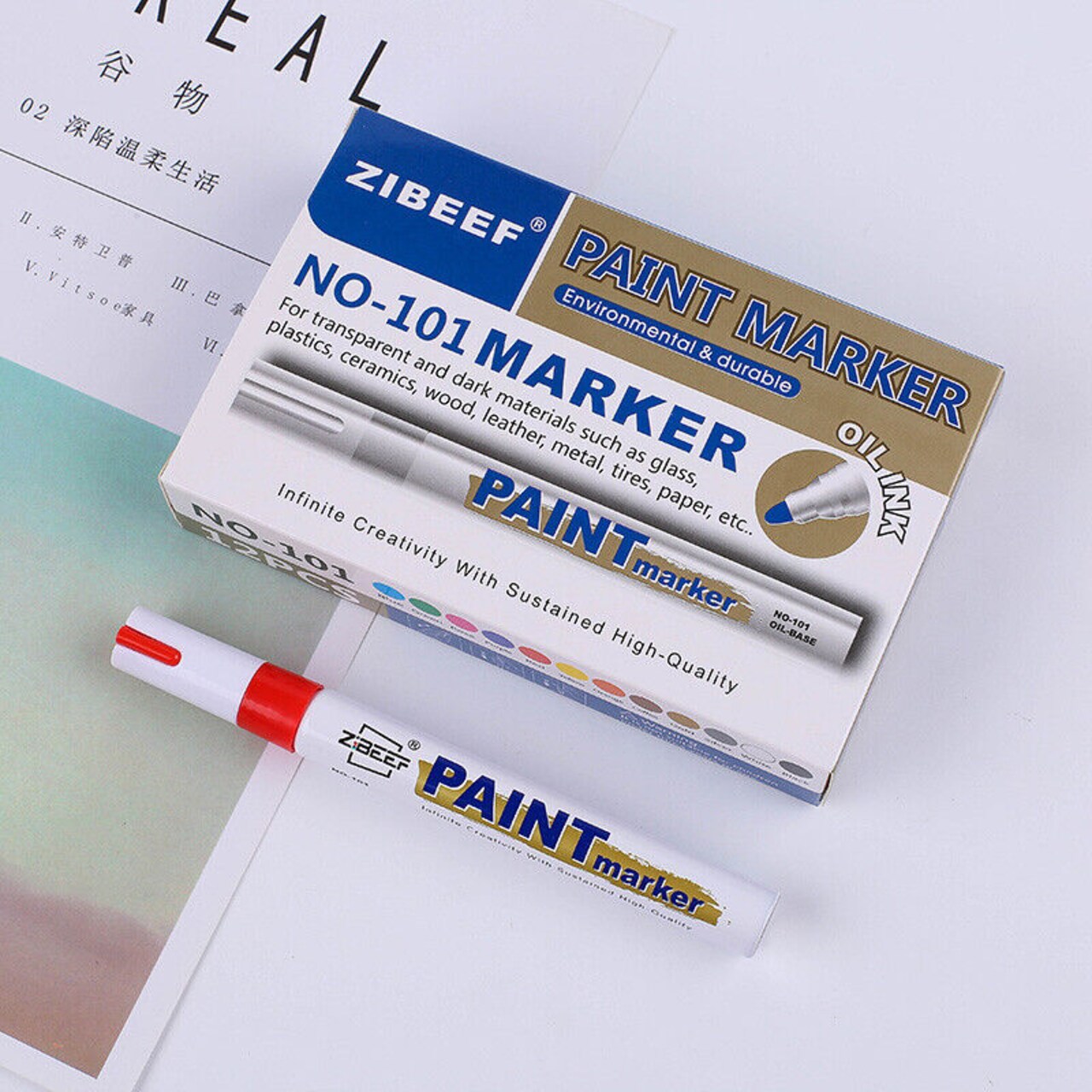 Kitcheniva 3 Pcs Waterproof Permanent Paint Marker Pen Oil based